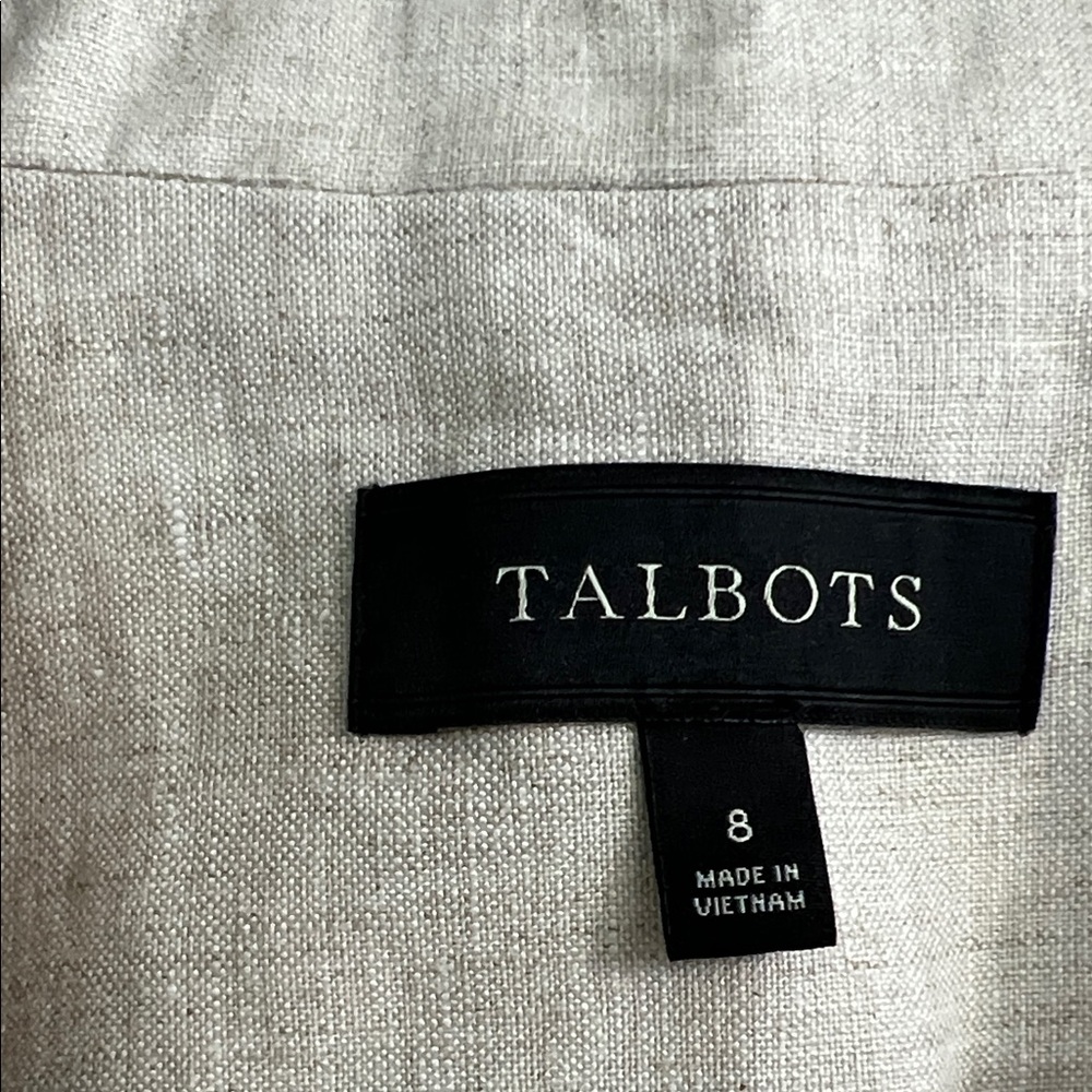 Talbots Blazer Women Size 8 Cream - Picture 2 of 7
